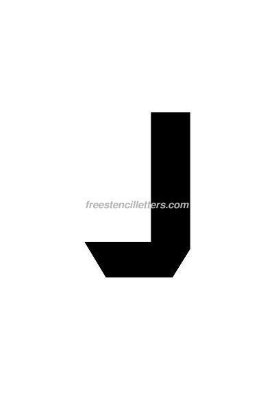 Print 5 Inch J Letter Stencil