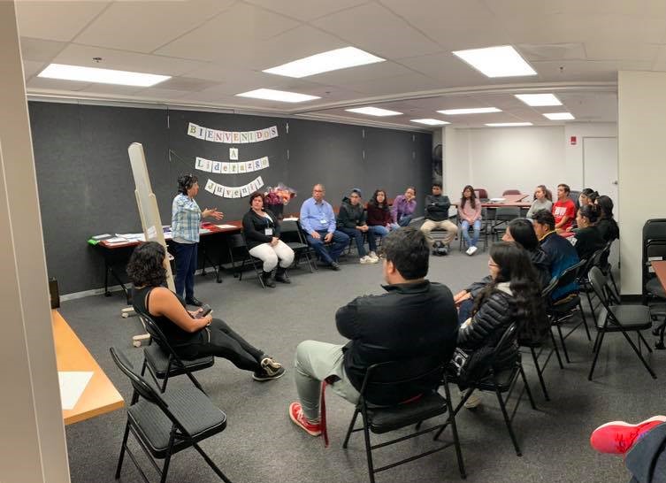 Group of teens during Latino Youth Leadership Program