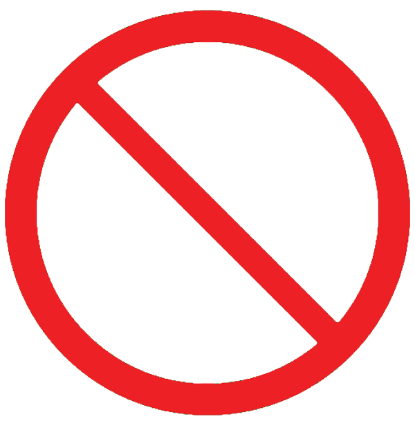 Clip Art of A No Computers Allowed Sign