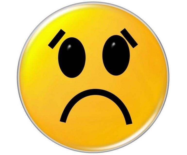 Unhappy face clip art