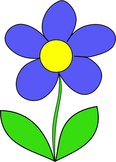 Blue Flower Clip Art - Tumundografico