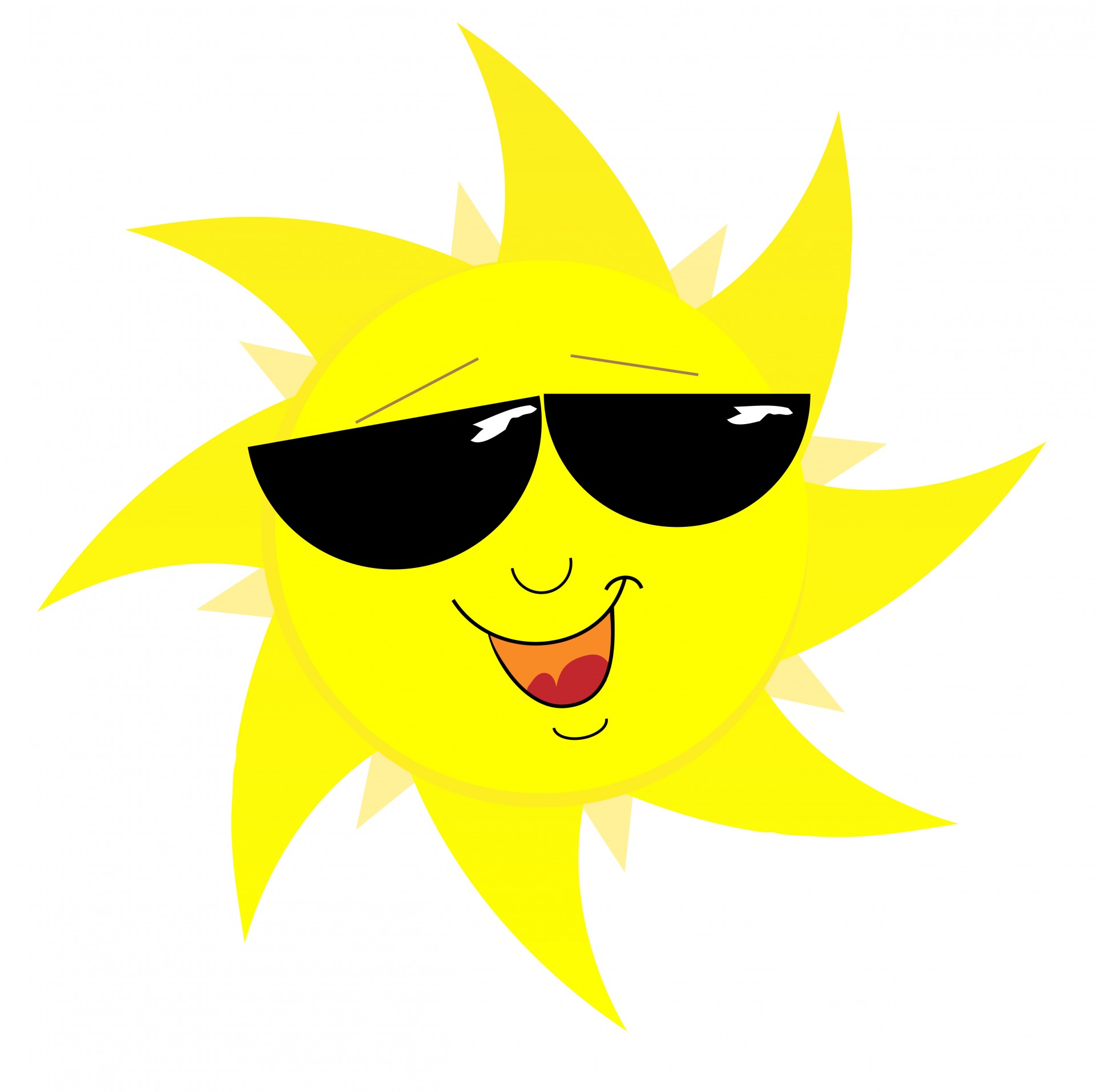 Smiling Sun Face In Sunglasses Free Stock Photo - Public Domain ...