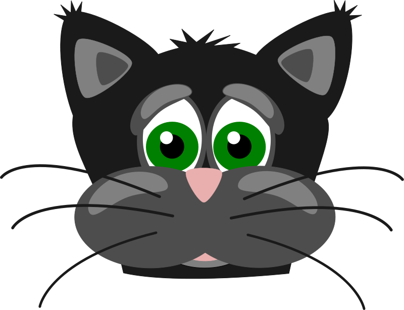 Cartoon cat head clipart