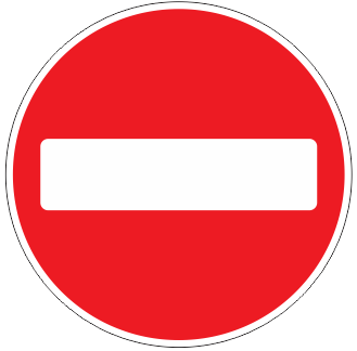 No entry sign