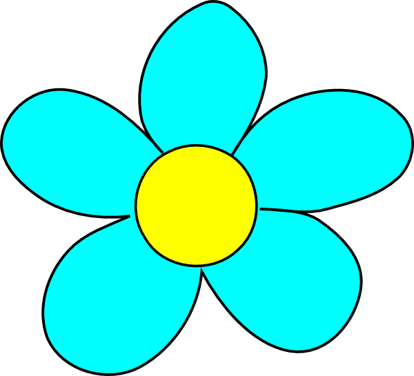 Blue Flower clip art - vector clip art online, royalty free ...