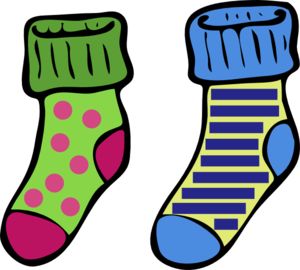 Mismatched shoes clipart