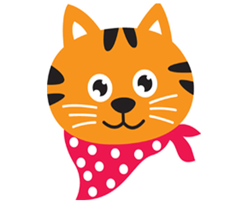 Cartoon cat head clipart