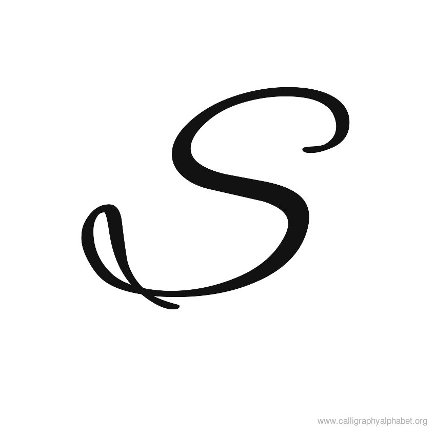 Calligraphy Alphabet S | Alphabet S Calligraphy Sample Styles ...