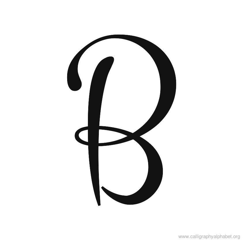 Calligraphy Alphabet B | Alphabet B Calligraphy Sample Styles ...