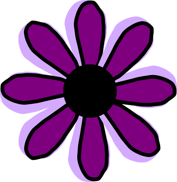 Purple Flowers Cartoon - ClipArt Best