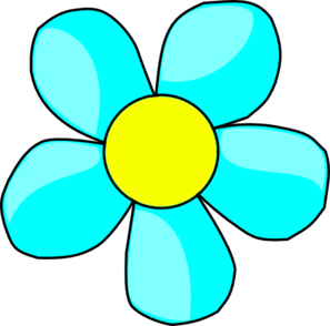 Sky Blue Flower clip art - vector clip art online, royalty free ...