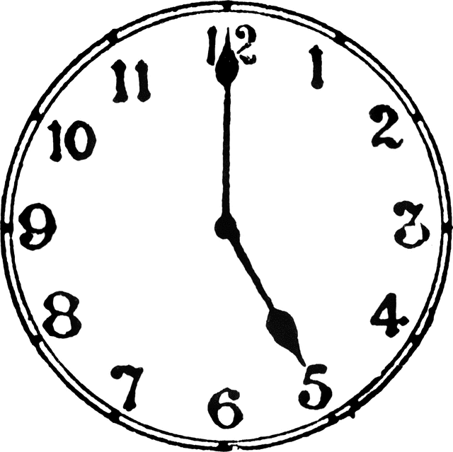 Clock Clip Art Quarter Past The Hour - Free ...