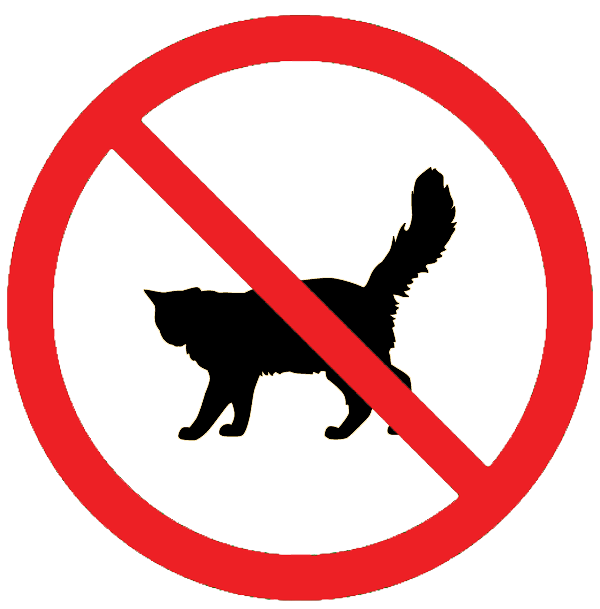 No Cats Allowed Sign