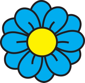 Blue Flower Clipart - Tumundografico