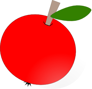 Red Apple clip art - vector clip art online, royalty free & public ...