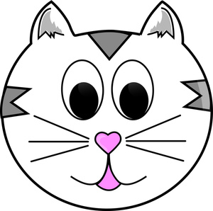 Cartoon cat head clipart