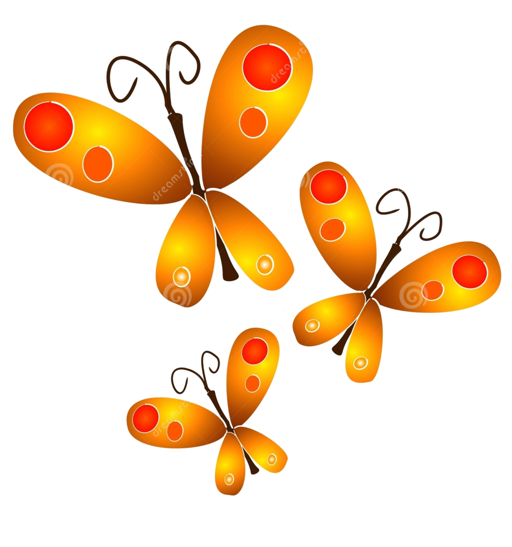 Gold Butterflies PNG by HanaBell1