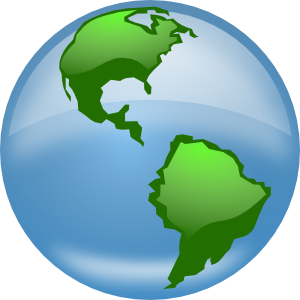 Cartoon globe clipart