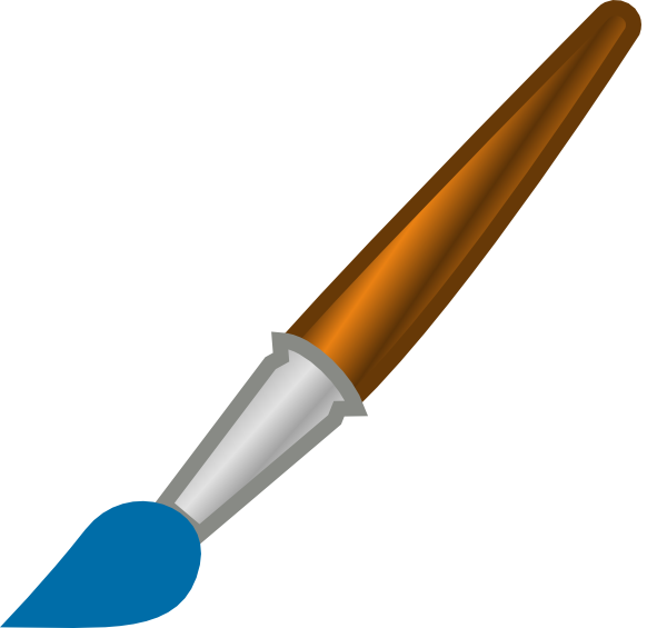 Blue Paint Brush Clipart