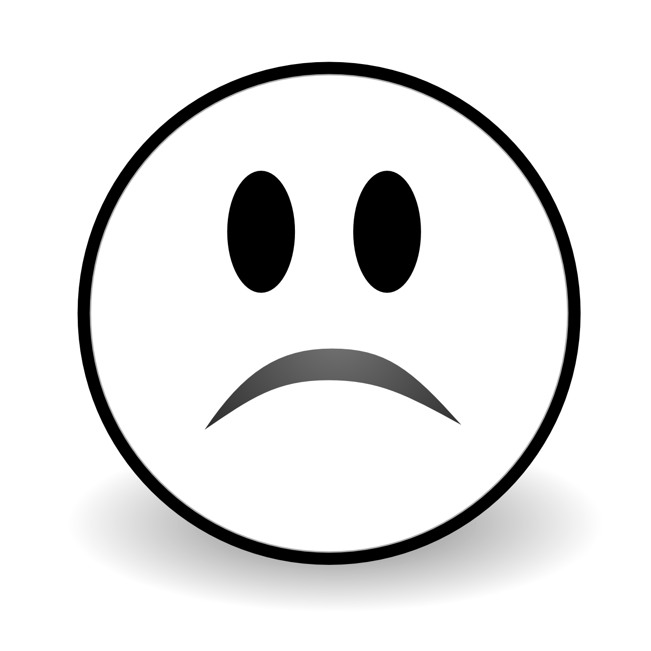 Sad Face Clip Art Black And White - Free Clipart ...