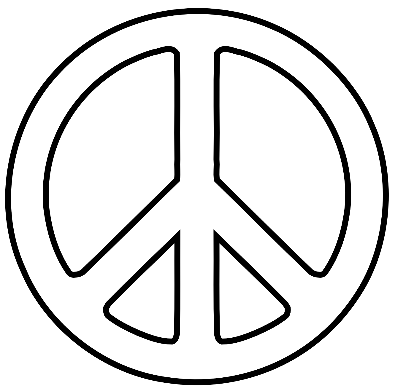 Blank Peace Sign - ClipArt Best