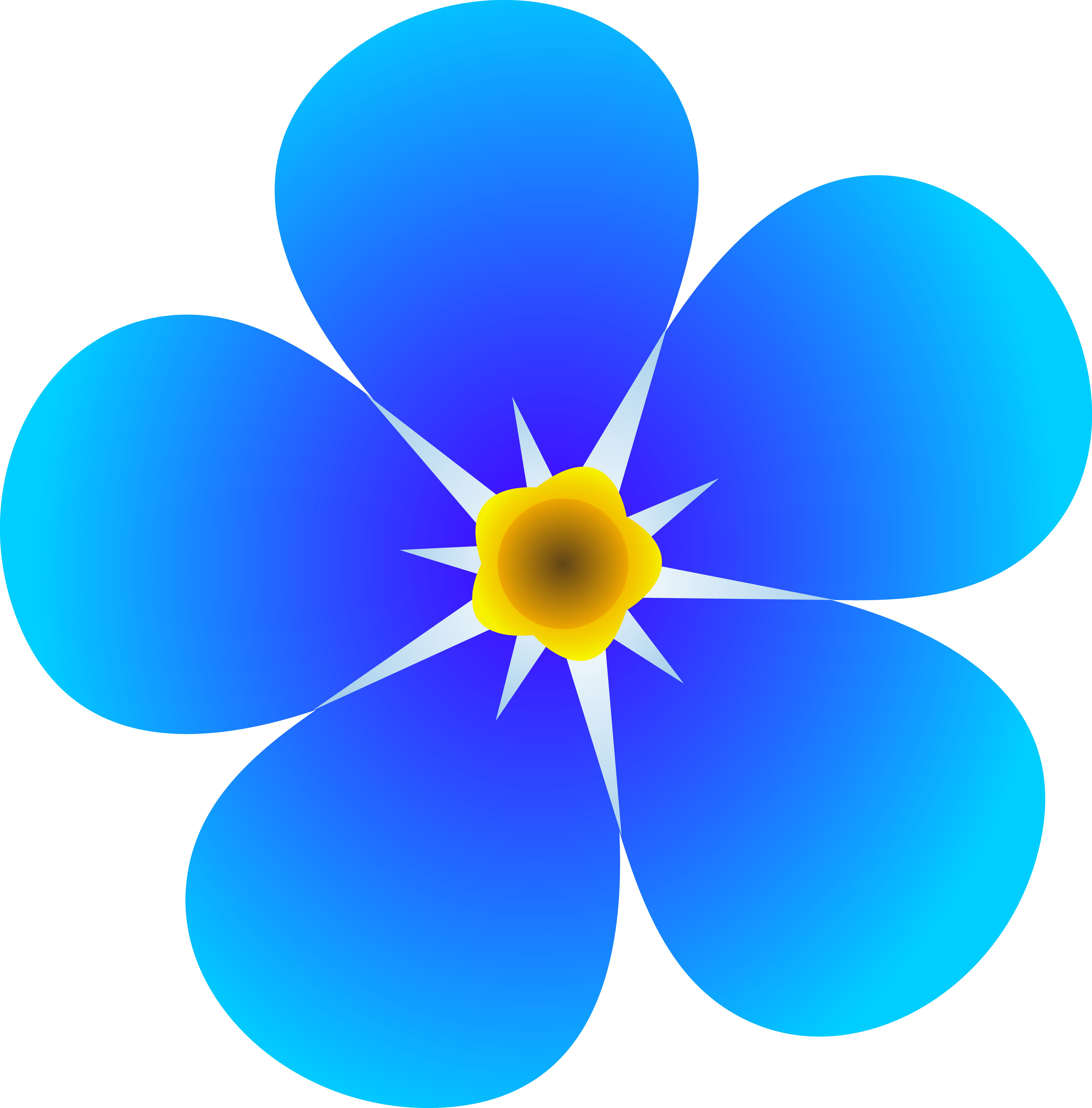 Blue Flowers Clip Art