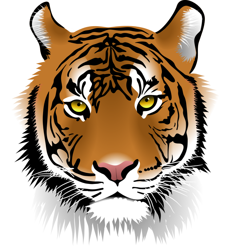 Cartoon tiger head clip art