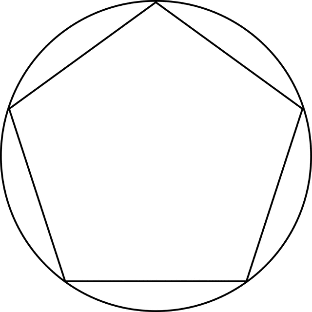 Regular Pentagon Inscribed In A Circle | ClipArt ETC