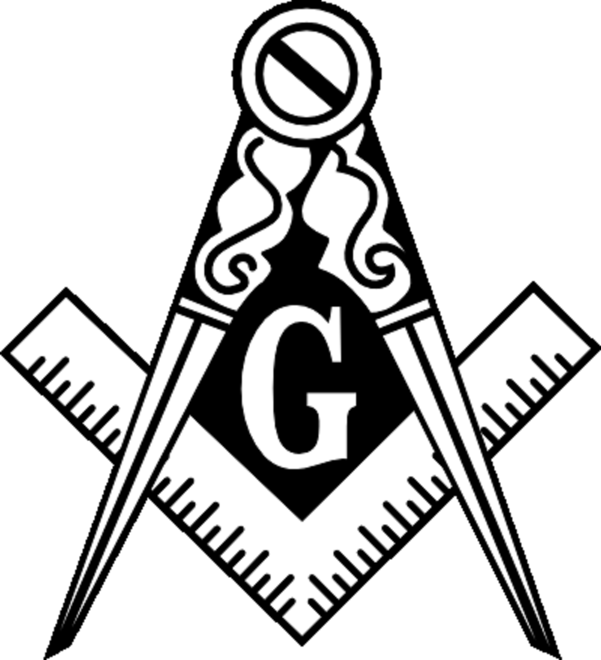 Masonic compass and square clip art