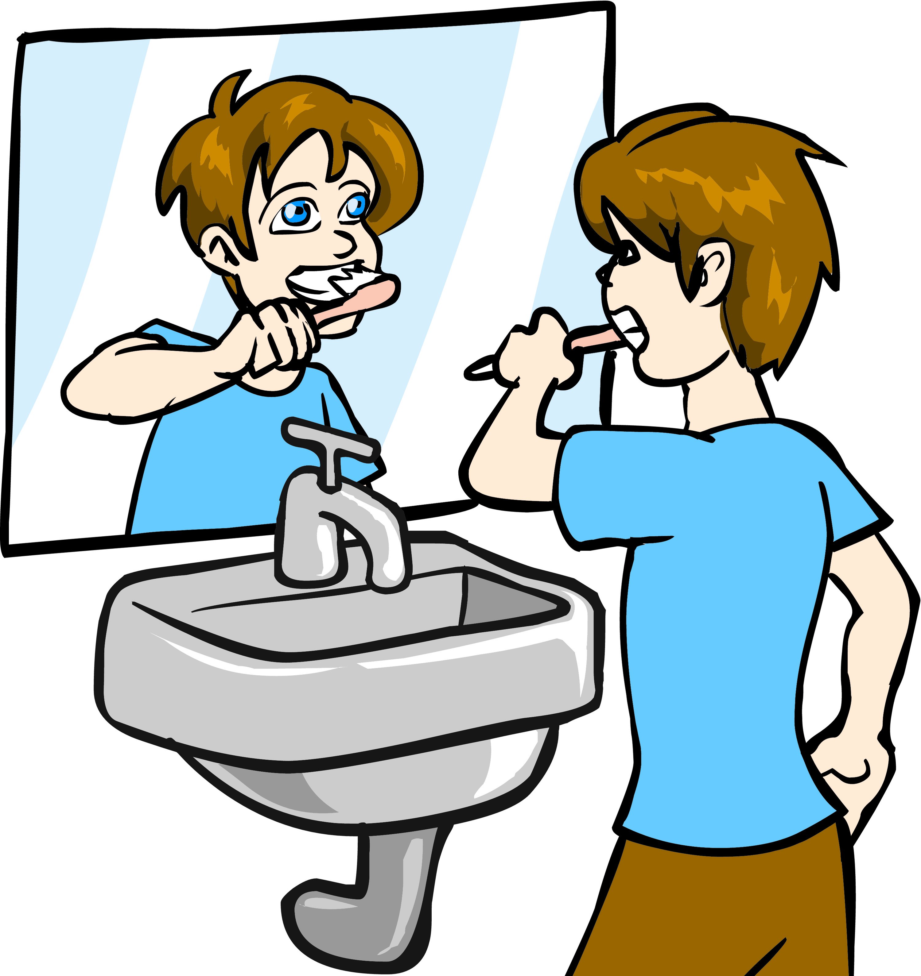 Brushing your teeth clipart