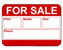 Free Printable Car For Sale Temporary Sign