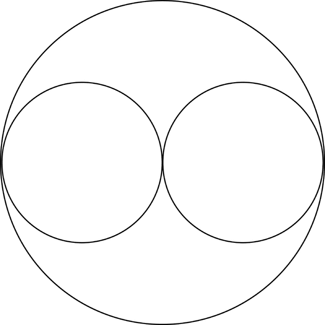 2 Smaller Horizontally Placed Circles In A Larger Circle | ClipArt ETC