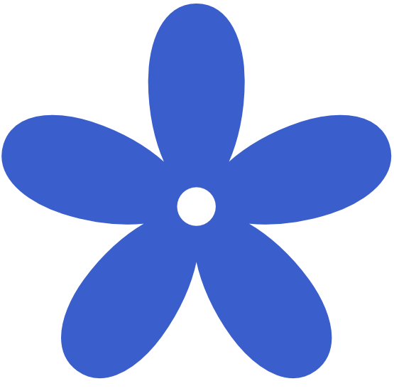 Royal Blue Flower Clipart