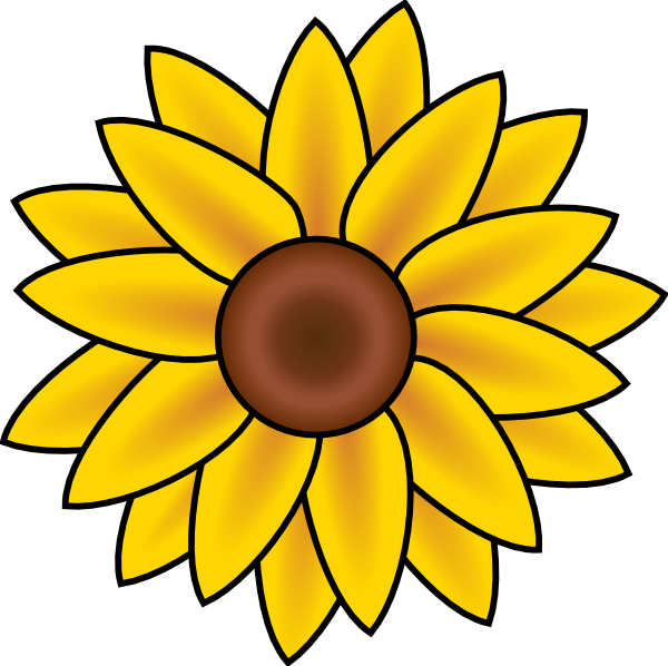 Sunflower clip art - vector clip art online, royalty free & public ...