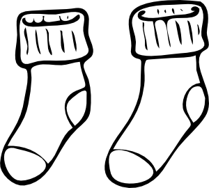 Socks and shoes clipart