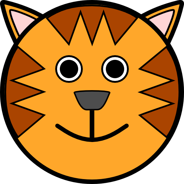 Tiger Face Clip Art - vector clip art online, royalty ...