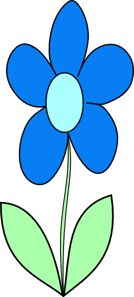 Blue Flower Design Clipart