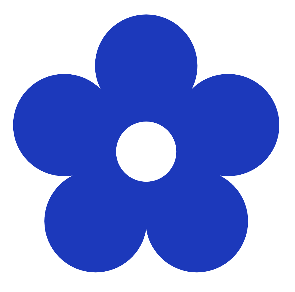 Blue Flower Design Clipart