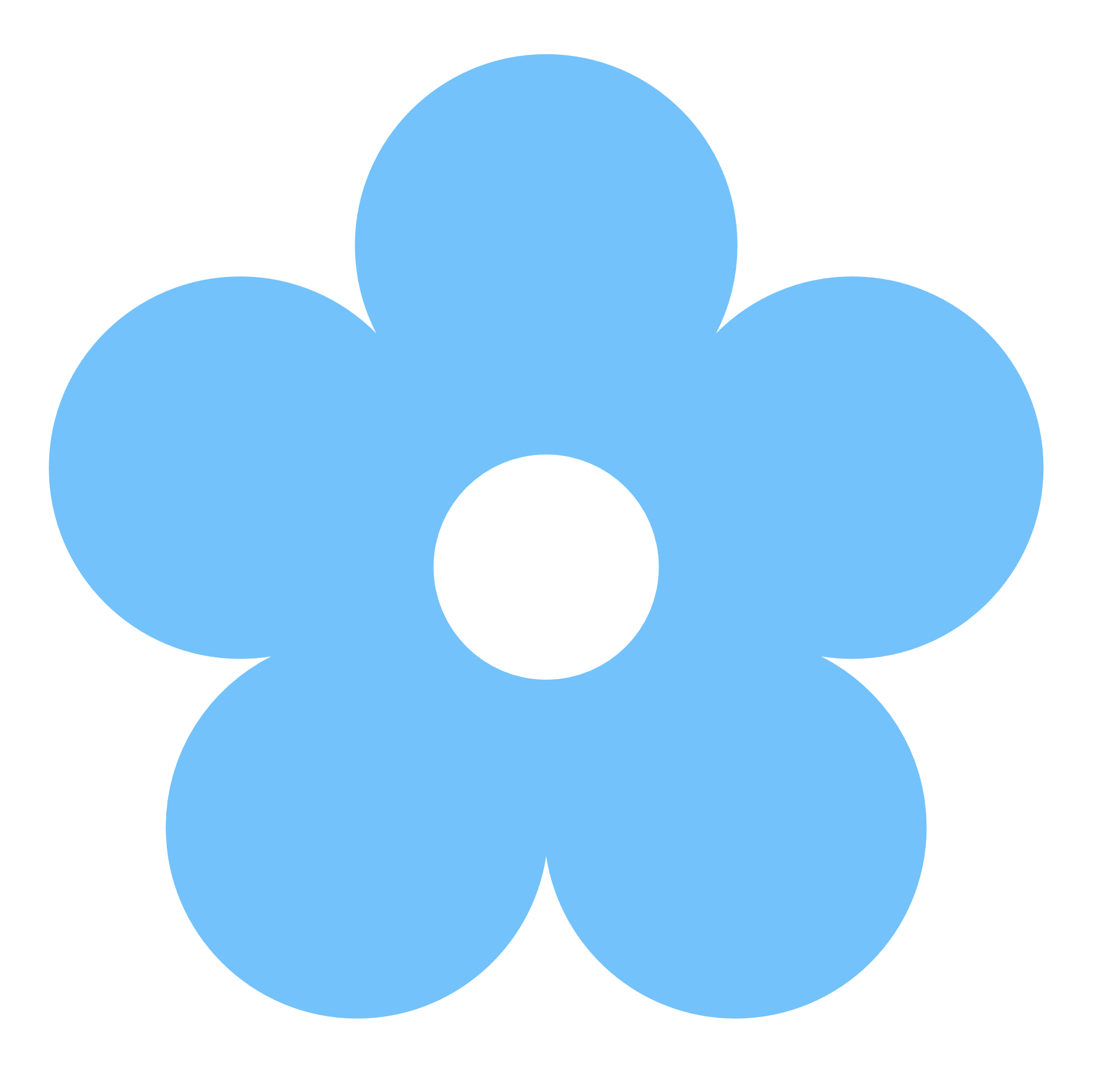 Blue Flower Clipart - Tumundografico