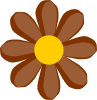 Brown Flower Clip Art