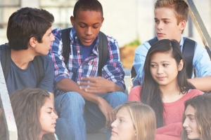 Group of students talking