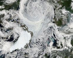 Arctic ocean storm