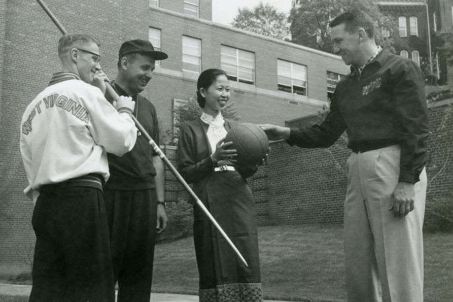 Faculty and three students