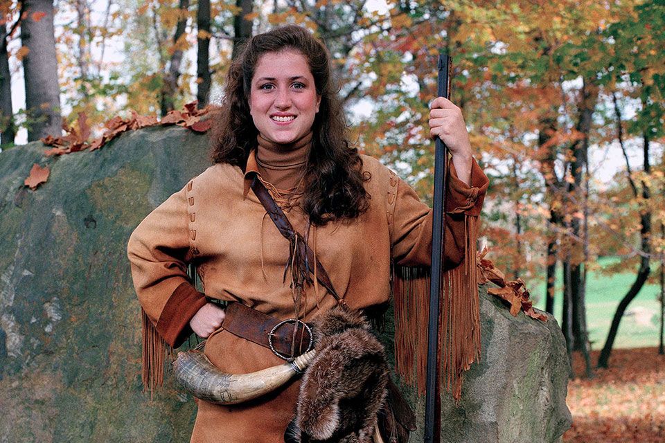 Natalie Tennant in Mountaineer buckskins