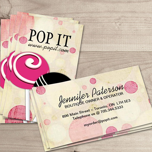 Customizable Cake Pops Business Cards