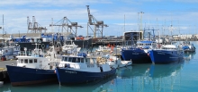 Several boats are anchored in Hawaii.