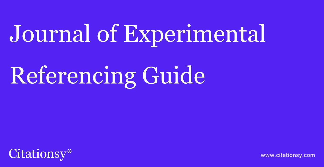 cite Journal of Experimental & Clinical Cancer Research  — Referencing Guide