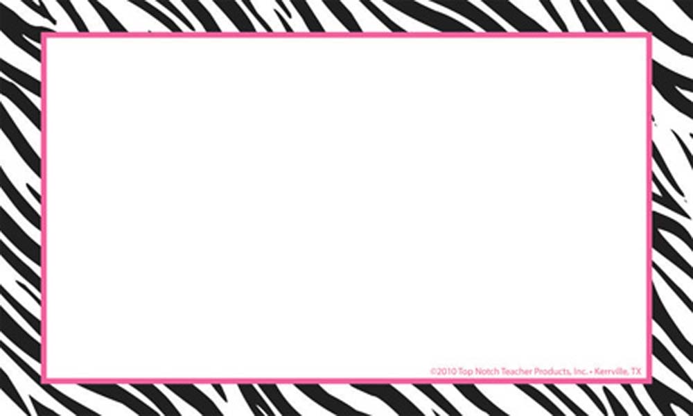 Zebra Print Border Clip Art