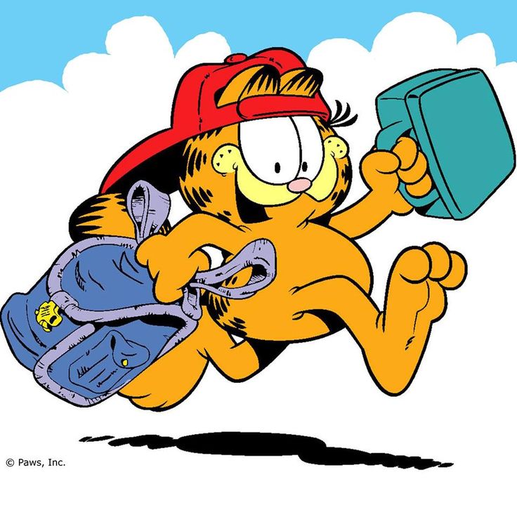 Garfield goes to school | CHILDHOOD CHARACTERS | Pinterest