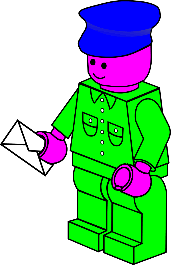 LEGO town postman - vector Clip Art